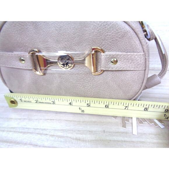 Beverly Hills Polo Club BHPC Taupe Vegan Leather Crossbody Purse - Picture 6 of 10